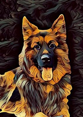 German Shepherd Art