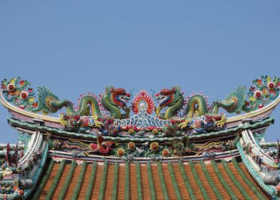 dragons on chinese roof