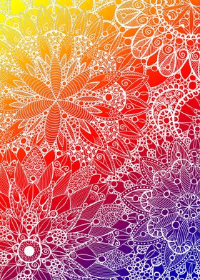 Rainbow Mandala Pattern 