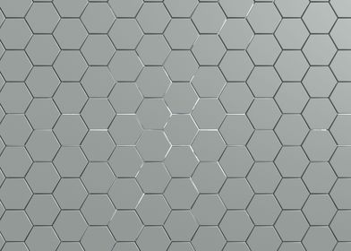 White Hexagon Grid 1