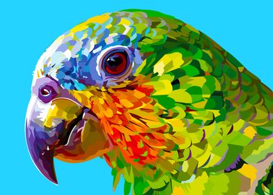 Rainbow Parrot portrait