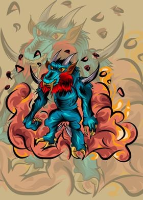 Dragonwolf Demon Monster