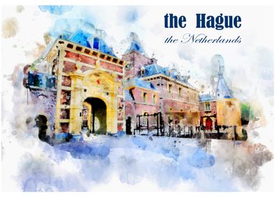 the Hague in watercolor 2