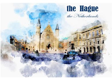 the Hague in watercolor
