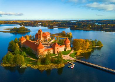 Trakai Castle at Autumn