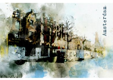 Amsterdam in watercolor 1