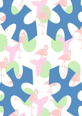 Flamingo blues motif