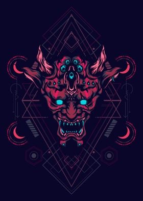 Devil face sacred geometry