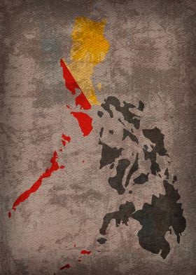 Philippines Flag Map Poster By Design Turnpike Displate