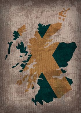 Scotland Country Flag Map