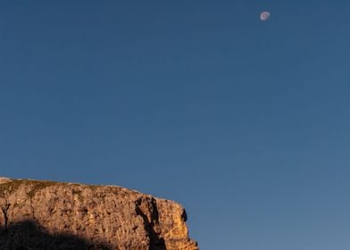 Moon and rock