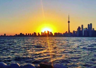 Toronto Skyline Sunset 