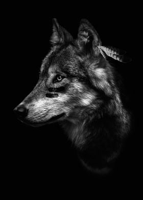 Native AMERICAN WOLF art