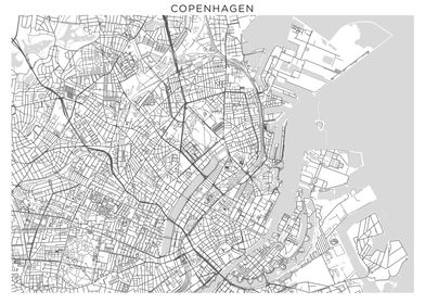 Copenhagen grey map