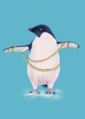 Cute Fat Penguin On Diet