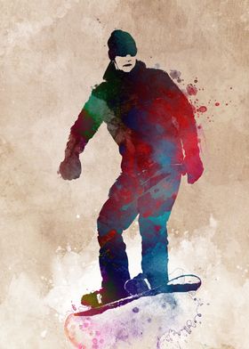 Snowboard sport art