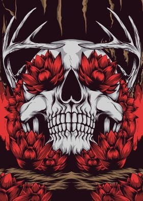 Floral Skull' Poster by Street Monkey Designs | Displate