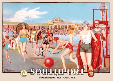 Southport UK Travel Poster