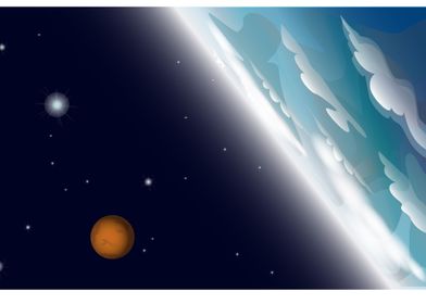 Space book illustration