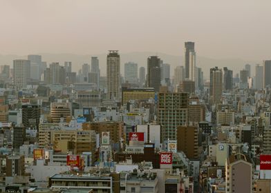 OSAKA cityscape pano view