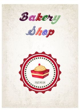 Retro bakery poster 