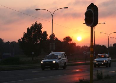 Sunrise at intersection