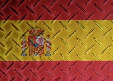 Metal Spanish Flag