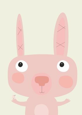Pink Happy rabbit