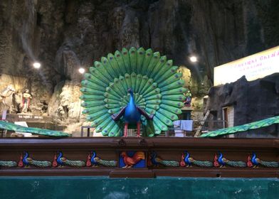 Peacock in Hindu temple