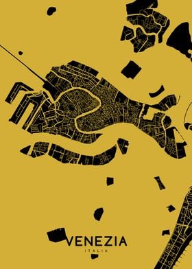 Venezia map gold