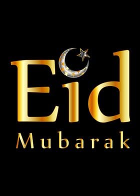 Eid Mubarak crescent moon