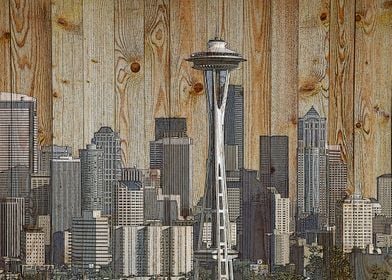 Skyline of Seattle USA