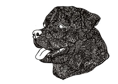 Abstract Rottweiler