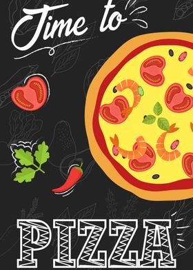 Time to pizza Poster