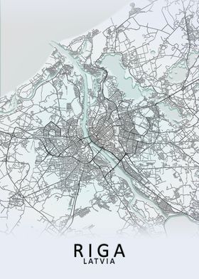 Riga Latvia City Map