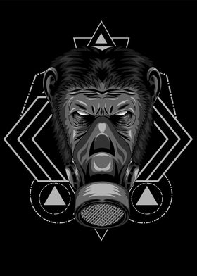 APES SCARED GEOMETRIC