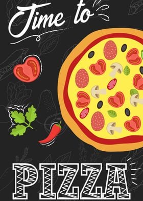 Time to pizza Poster