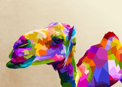 funny colorful camel