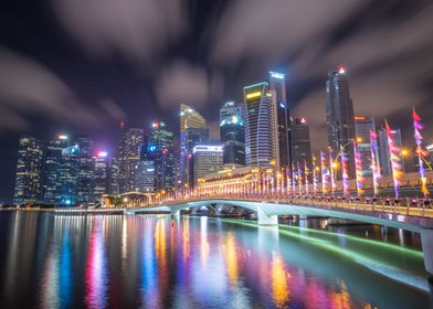 Singapore Skyline Coloured