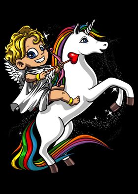 Cupid Riding Unicorn