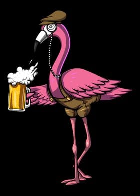 Flamingo Bird Beer Party