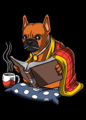 French Bulldog Book Lover