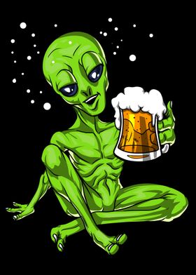 Space Alien Beer Party