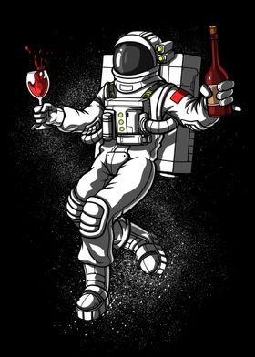 Astronaut Wine Lover