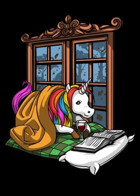 Cute Unicorn Book Lover