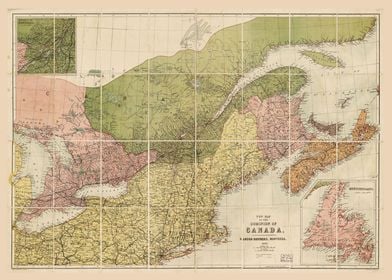 Map of Canada 1870