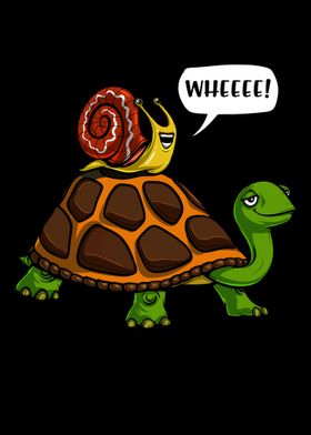 Snail Riding Turtle