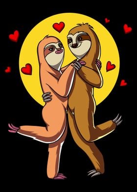 Cute Sloth Couple