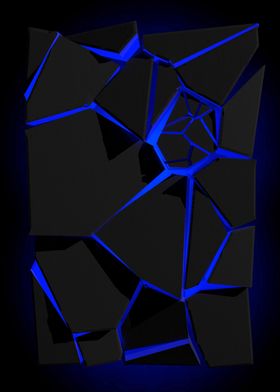 Voronoi block blue