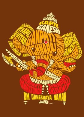 Ganpati Typography